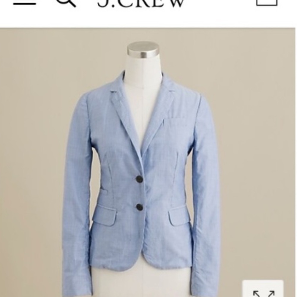 J. Crew Schoolboy Pinstriped Blazer.